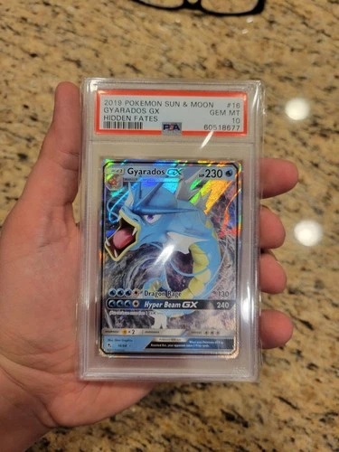 Pokemon SM Hidden Fates Gyarados GX 16/68 Ultra Rare Holo Foil PSA 10 GEM MINT