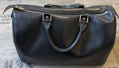 Echte Louis Vuitton Epi Speedy 35 Handtasche schwarz gebraucht
