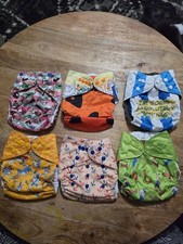 Lot of 6 Nostalgic Cartoon Cloth Diapers 5/6 Brand New