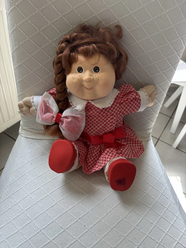 Cabbage Patch Kids Puppe alt Mattel Vintage Blaue Augen Blonde Haare - Bild 2 von 3