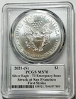 2021-(S) American Silver Eagle PCGS MS-70, Type-1, FIRST STRIKE