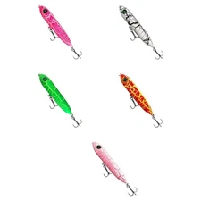 Top Water Fishing Lures (5 Pack) Spook, Pencil Bait Kit