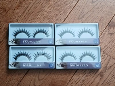 4 x Marlliss Lashes Wimpern False Silber Glitzer Glamourös Party Beauty 520