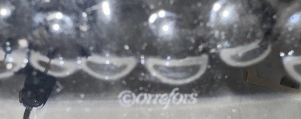 Bandeja de perlas de vidrio Orrefors guijarros 13” X 6,25” rectángulo oblongo Suecia Foto 3 de 4