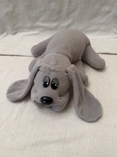 Vintage POUND PUPPY 17" Gray Stuffed Plush Dog Collar Tonka EXCELLENT COND