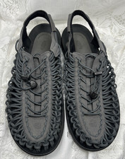 Keen Uneek Waterproof Sport Sandals Hiking Camping Gray Black Men's Size 13 US