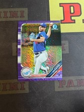 2019 Bowman Chrome Purple Shimmer Refractor Mitchell White