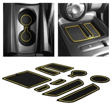 Custom NonSlip AntiDust Cup Liner Mats 8Pcs Chevy Camaro Accessories 2010-2024