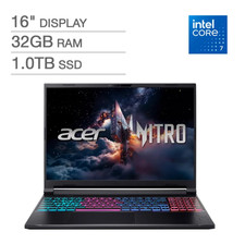 2025 Acer Nitro V 16S Gaming Laptop 180Hz Intel Cor 7 240H 32GB RAM 1TB RTX 5060