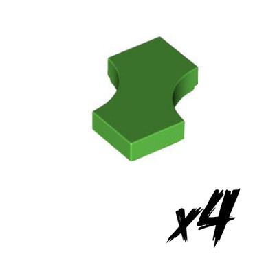 4x LEGO 3396   2x2 Fliese   tile modified   hellgrün   bright green