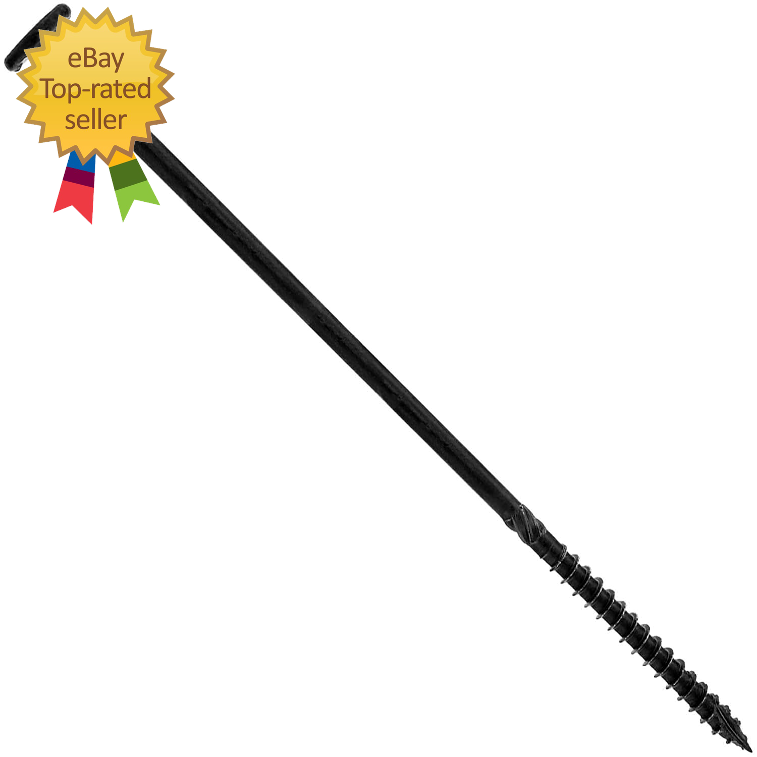 15X8 Black Wafer Head Structural Lag Screws for Log Construction