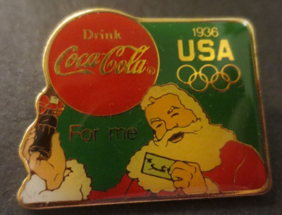 Drink Coca-Cola Santa For me USA 1936 The Olympics and Coca-Cola Santa