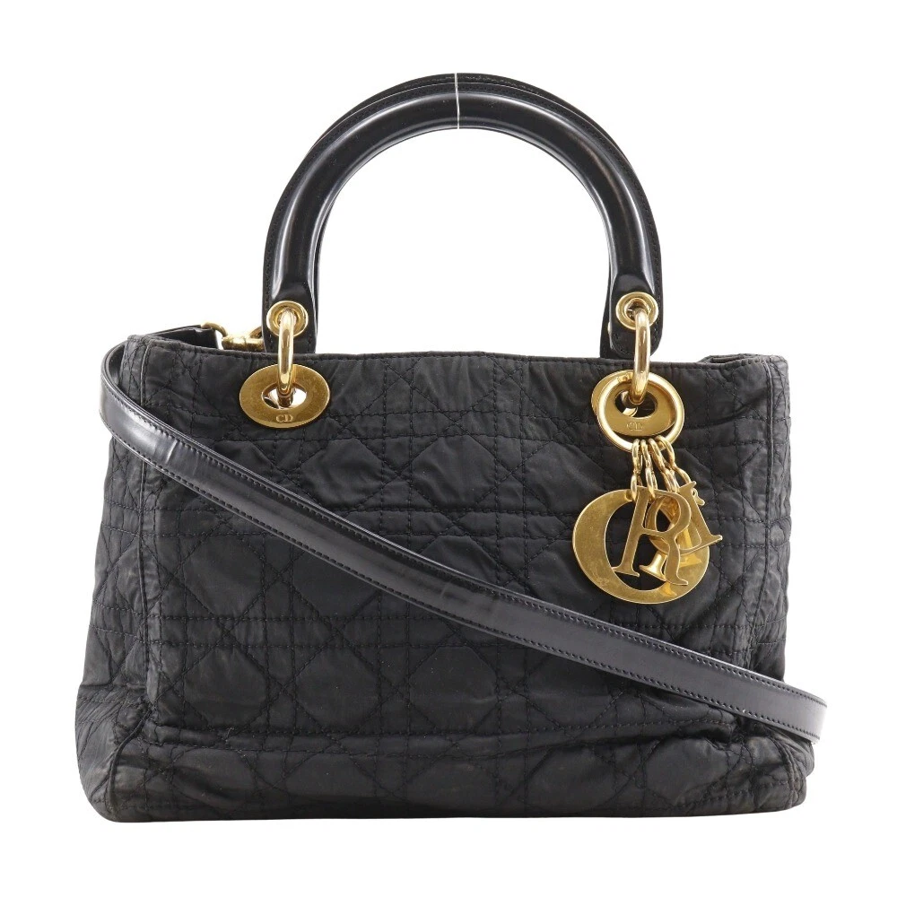 Sac à main Dior Lady Dior Canage 2WAYSépaule noir nylon femme