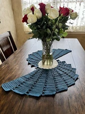 Handmade Crocheted Table Runner/ Decor
