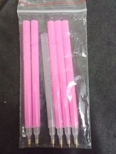 Six Diamond Painting Drills Five Pink One Clear