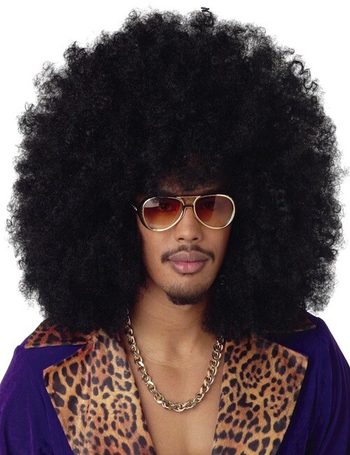 Super Jumbo Afro Black 70s Disco Hippie Pimp Men Costume Wig eBay