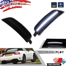 Smoke Lens White LED Rear Wheel Side Marker Light For Mazda Miata MX-5 2016-2023