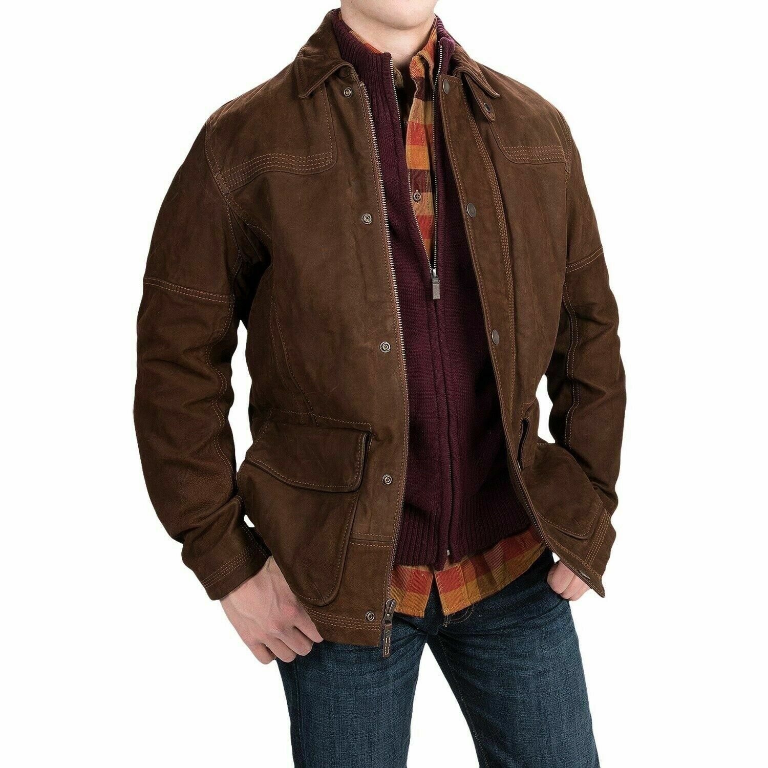 ALTRA Giacca biker uomo vera pelle scamosciata di agnello personalizzata stile casual