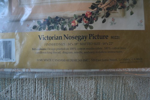 CANDAMAR Something Special Cross Stitch Kit - VICTORIAN NOSEGAY PICTURE 18 x 14" - Picture 6 of 7
