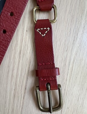 Rag & Bone Red Leather Belt Rag & Bone Ventura Belt in Ruby Red main image 4