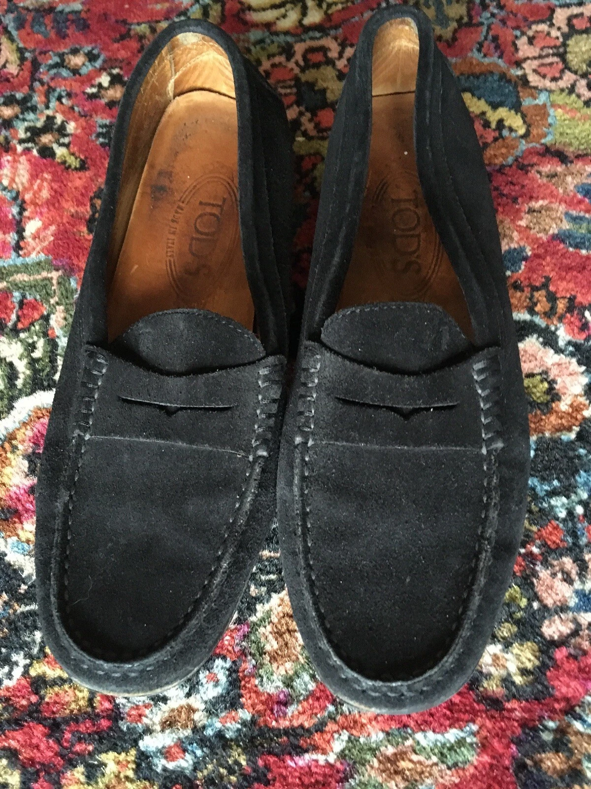 TOD’S Mocassini Tods neri scamosciati penny 7 5