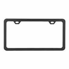 GG Grand General 60402 Matte Black Powder Coated License Plate Frame with 2 Hole
