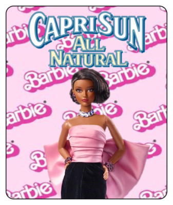 12 Birthday Capri Sun Labels Favor Bag Barbie Custom Personalized
