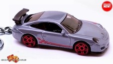 HTF KEYCHAIN SILVER GUN GRAY PORSCHE 911 GT3 CUSTOM Ltd. Ed. GREAT GIFT