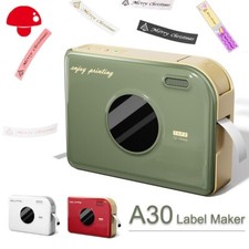 Phomemo A30 Label Maker, Mini Bluetooth Portable Thermal Printer Rechargeable