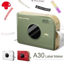 Phomemo A30 Label Maker, Mini Bluetooth Portable Thermal Printer Rechargeable