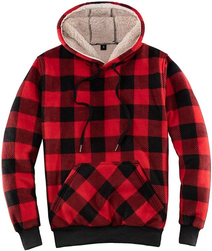 Womens Sherpa Lined Pullover Hoodie 