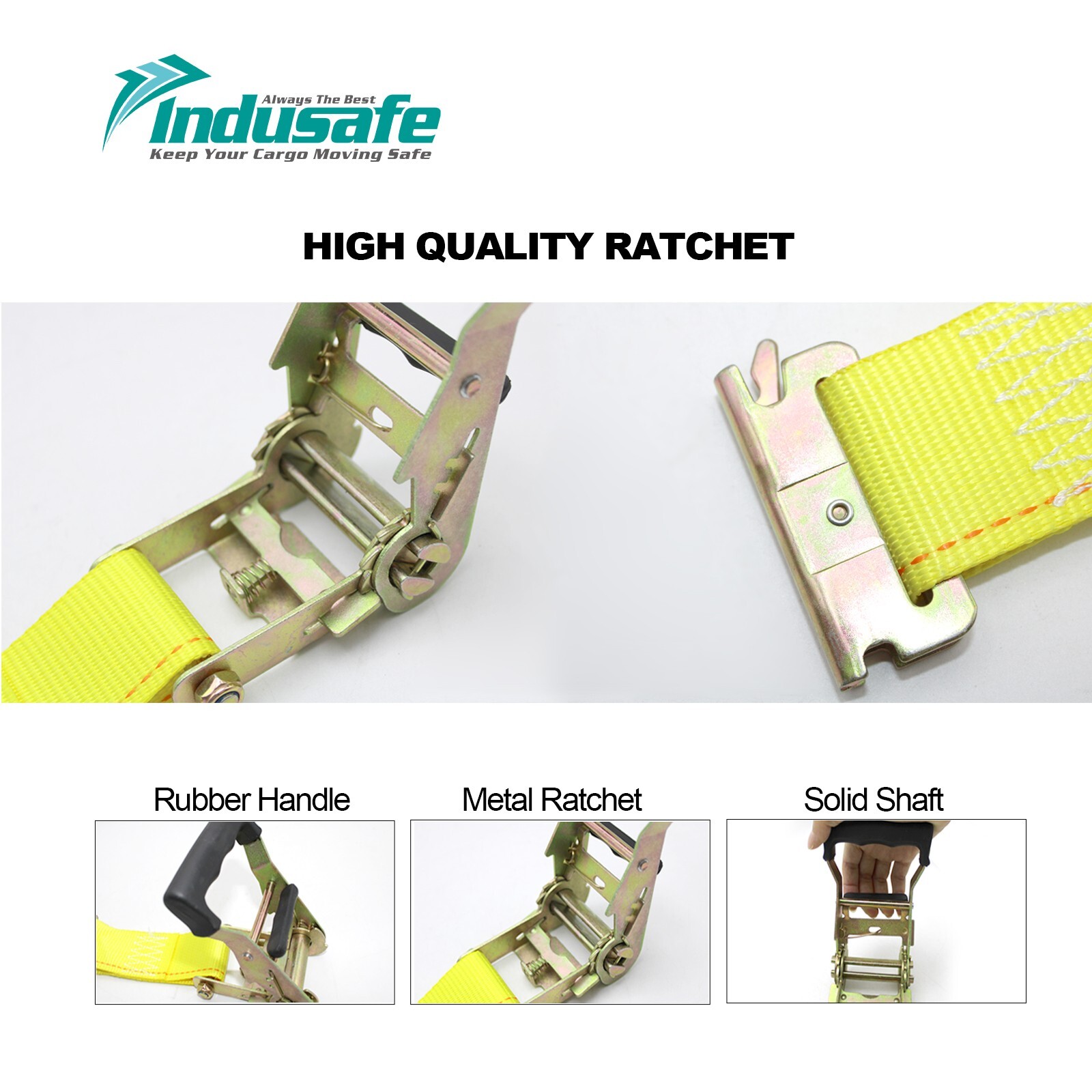 2 Wheel Chock Trailer Tire Strap Kit Tie Down Straps Towing System for