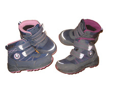 Zwillinge! 2 Paar Winterschuhe Winterstiefel Gr. 23 Mädchen lila blau Schnee