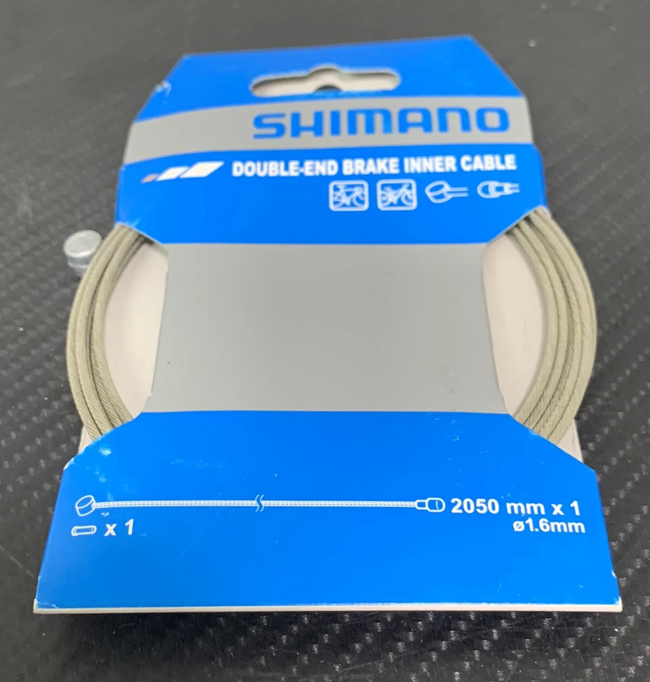 Cabo interno de freio Shimano genuíno aço com extremidade dupla estrada/MTB 1,6x2050mm - RÁPIDO! - Imagem 2 de 4
