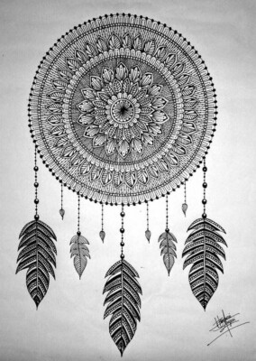 お値下げ 曼陀羅アート Mandala Art A3 Size Unframed Design Pattern pencil Art Craft