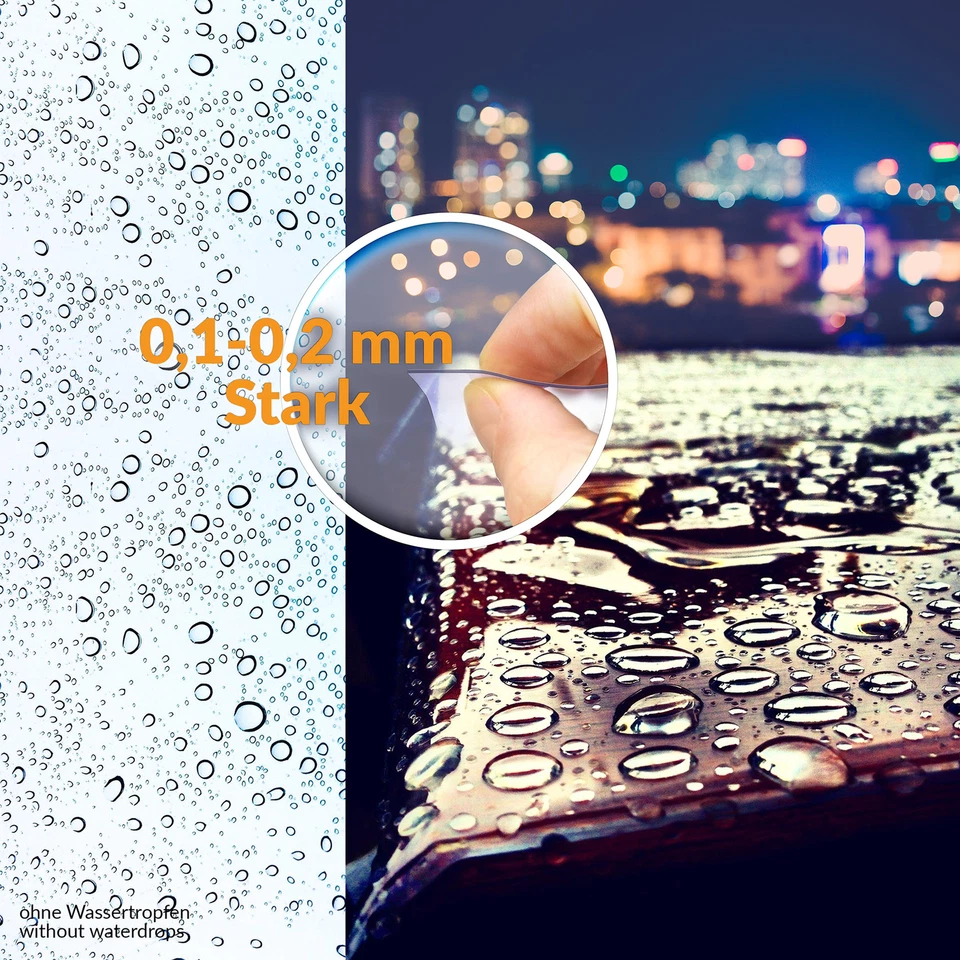 ANRO Glasklar Durchsichtig Transparent Folie Tischdecke Schutzdecke Klarsichtfolie