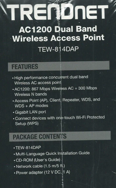 TRENDNET TEW-814DAP AC1200 DUAL BAND WIRELESS AC ROUTER /W USB PORT - Image 4 of 4