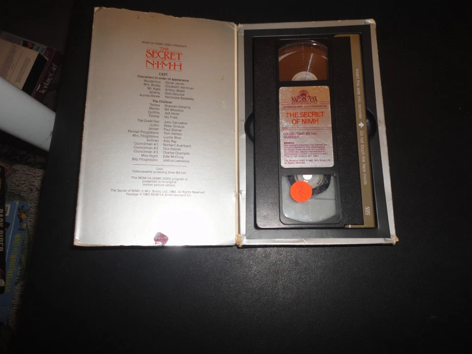 The Secret Of NIMH (VHS, 1983) Don Bluth Animated Rare HTF OOP MGM Big Book Box - Image 4 of 4