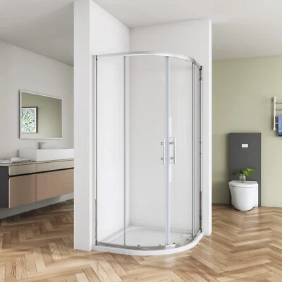Quadrant Shower Enclosure Walk In Corner Cubicle Glass Screen Door and Tray