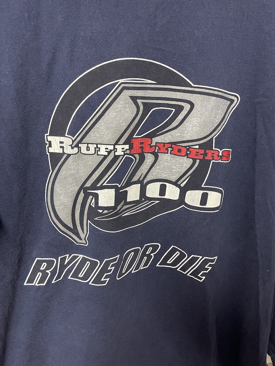 RUFF RYDERS ゲームシャツ 00s当時物 bboy hiphop RUFF RYDERS ゲームシャツ b-boy ヒップホップ 刺繍 白 XL