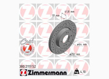 2x ZIMMERMANN Bremsscheibe 380211752 MITSUBISHI Mirage 6/Space Star / Stufenheck