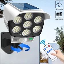 Solar Motion Sensor Wall Light Outdoor Garden Wireless 77 LED Security Spotlight