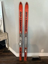 Vintage Dynastar Snow Skis 160cm Long, RED  Finish w/ Besser USA Bindings