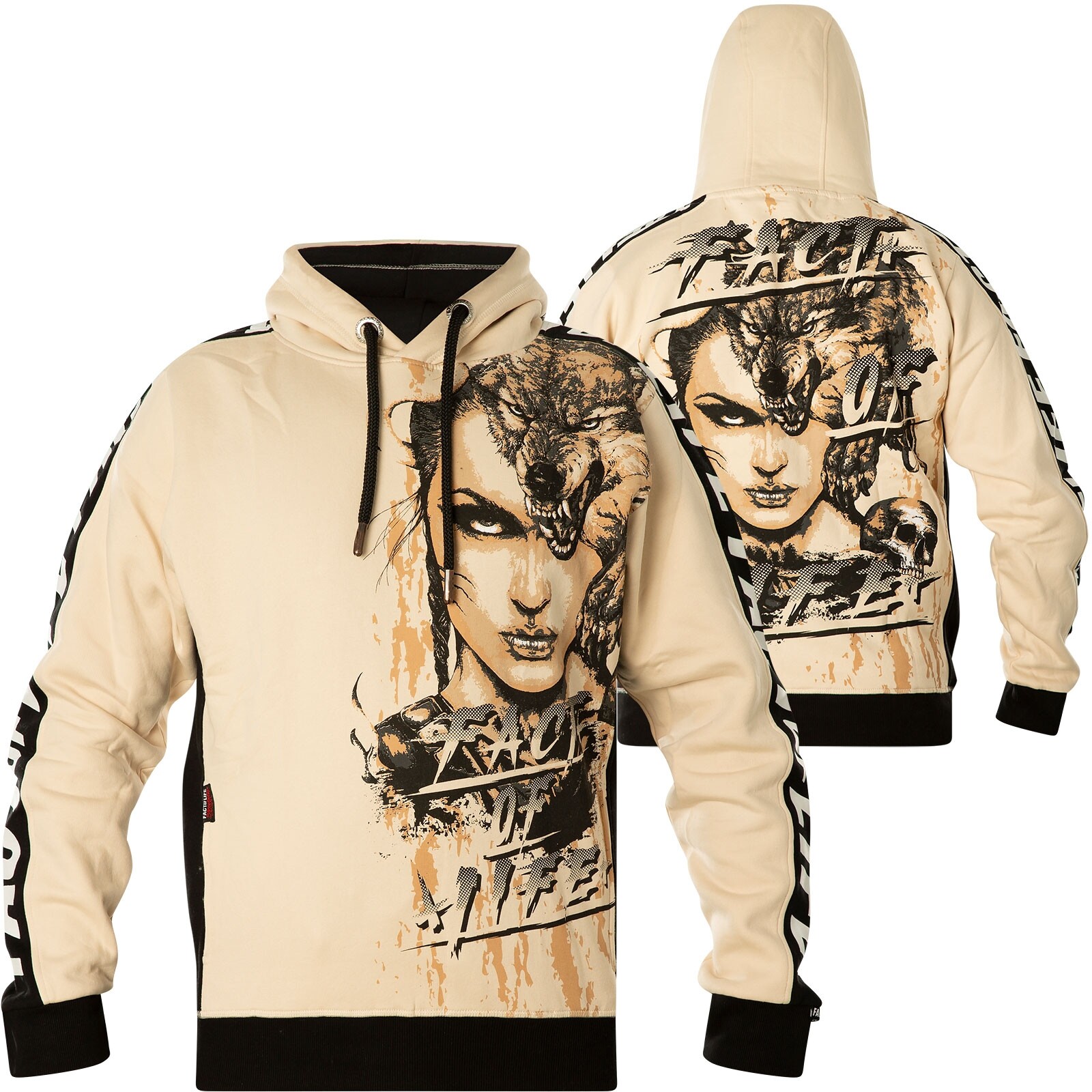 Худи FACT OF LIFE Hoody Wolf Blood SH-14 песочный доллар Бежевые толстовки Herren mit 15190₽