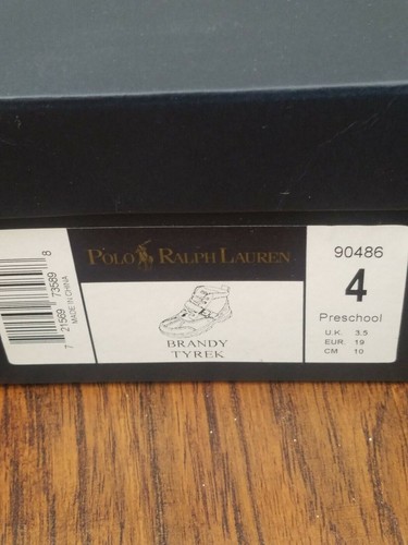 POLO RALPH LAUREN LEATHER BOOTS TYREK BRANDY BROWN BLACK TODDLERS SIZE 4 - Picture 7 of 8