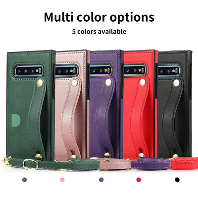 Crossbody Phone Case Wallet for Samsung Galaxy S10,Wallet Stand Case 