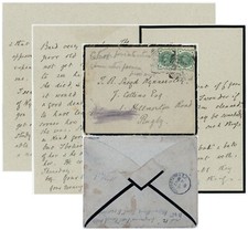 1901 LETTER to TOM SNEYD KYNNERSLEY AT SCHOOL ..STATION PMKS CHESTER + RUGBY