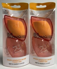 *Lot of 2* Real Techniques “Miracle Complexion Sponge + Travel Sponge Case”