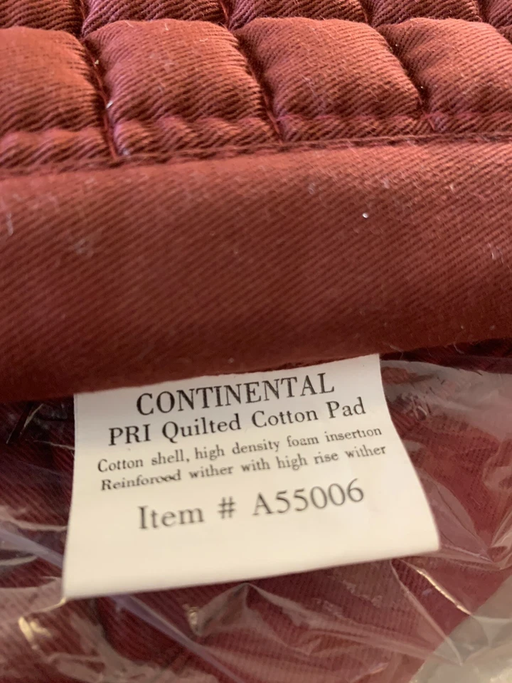 Lote de 3 almohadillas de sillín de salto PRI Continental A/P NUEVAS Borgoña Foto 4 de 4