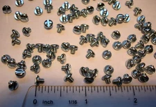 #4-40 x 1/8" Slotted Drive, Pan Head, Zinc Plated, Steel Machine Screws 4-40